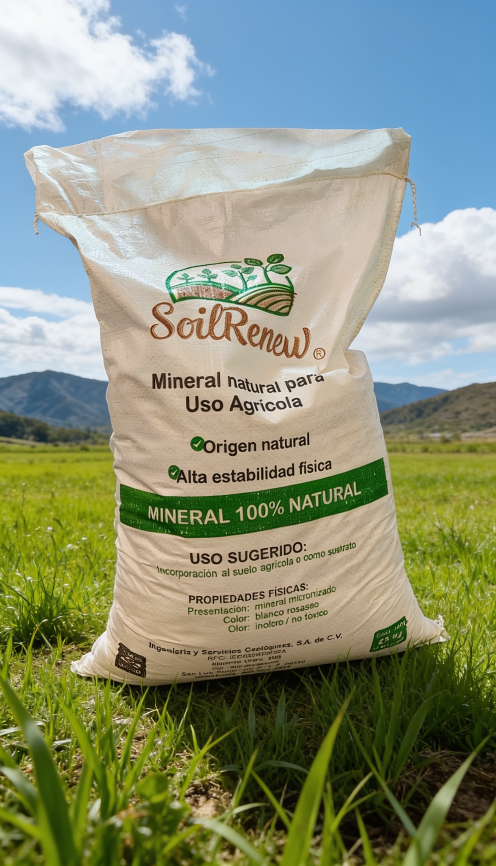 Costal de 25 kg de SoilRenew, zeolita agrícola mineral 100% natural